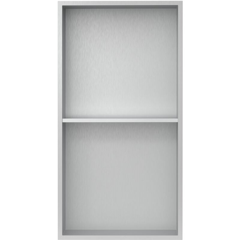 Nicchia doccia 2 livelli 30x60 cm argento acciaio inox telaio da incasso  parete nicchia piatto doccia LuxeBath