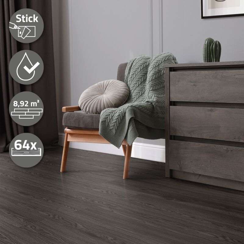 PAVIMENTO PVC Parquet ADESIVO 91*15 CM PIASTRELLE CASA UFFICIO