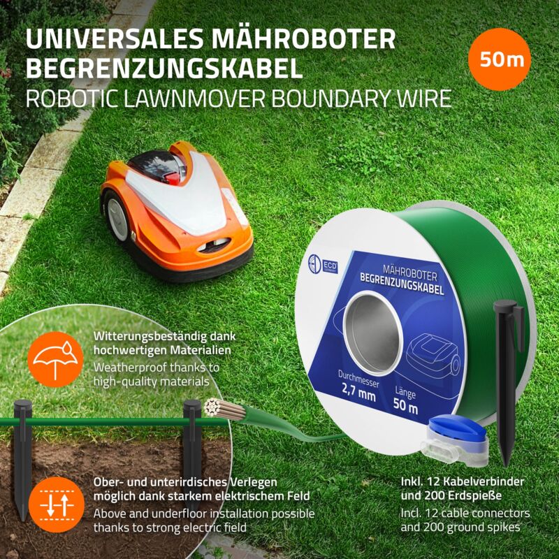 100 Picchetti Per Filo Perimetrale Robot Tagliaerba - Compatibili Con Gardena, Husqvarna, Worx - Foto 10