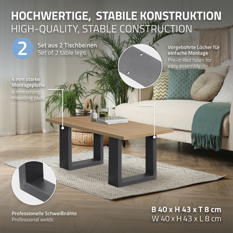 Legs Struttura A Croce Per Tavolo In Acciaio Inox - Gambe A V Argentate 70x72cm, Base Doppia Per Ristorazione E Bar