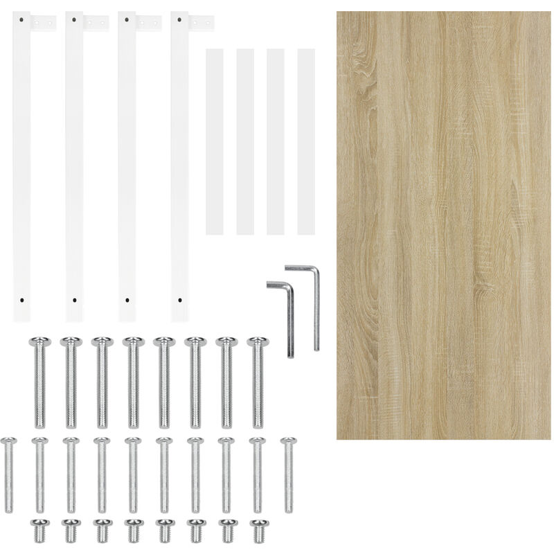 Scrivania di Design KODY, Struttura in Metallo, 120x76x60 cm, Legno color  Rovere 