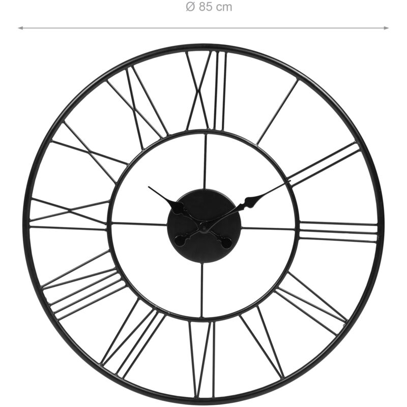 WOMO-DESIGN Orologio Grande da Parete Stockholm Ø85cm Rotondo in Ferro in  Stile Vintage Colore D'oro Mecanismo Silenzioso Orologio Decorativo Design  Retro da Apendere per Soggiorno / Ufficio /Cucina