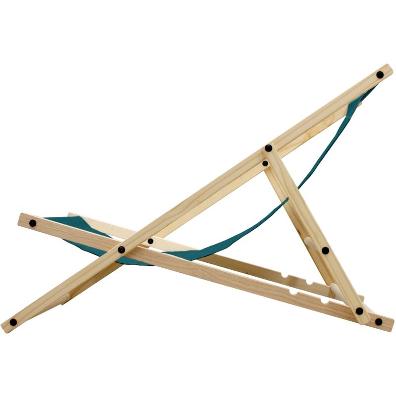 Regolabile Harbour Housewares Sedia a Sdraio Tradizionale da Giardino/Stile Spiaggia Colore Verde 