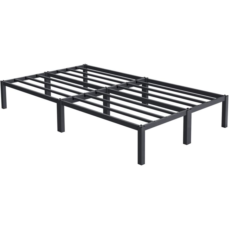 Struttura letto in metallo nero 120x200 cm con testiera