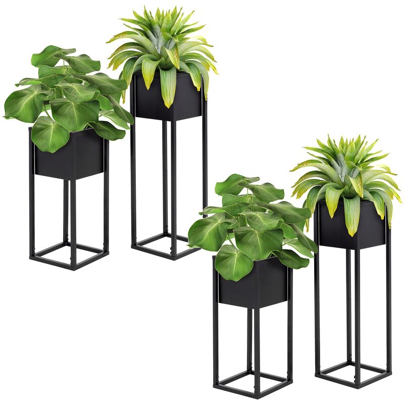 ML-Design Set 2 Supporti Sgabelli per Piante Fiori 20x60x20/30x70x30 cm  Supporto Fioriera in Metallo Design Moderno Portavasi Resistente alle  Intemperie e Robusto da Interno Esterno Base Angolare Nero : :  Giardino e