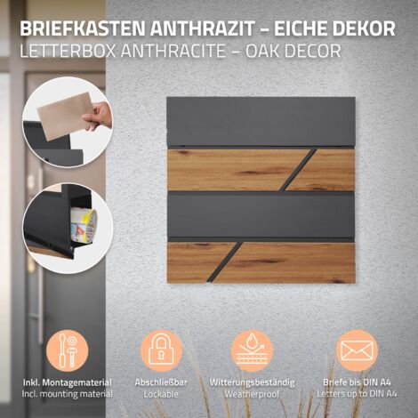 Grafner Cassetta Delle Lettere Con Scomparto Per Giornali Verniciato A - Foto 10