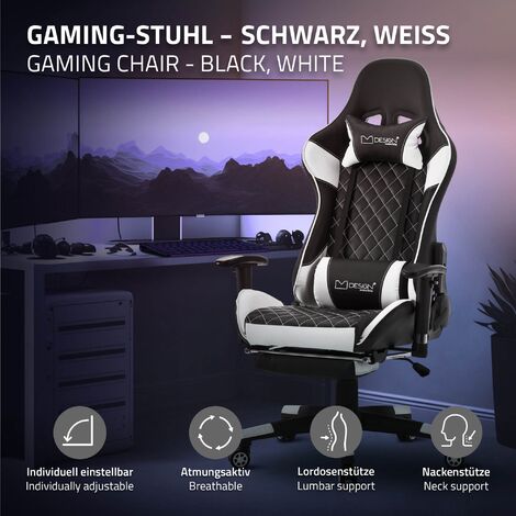 ALFORDSON Sedia Da Gioco Con Poggiapiedi Retrattile, Poltrona Da Corsa Con 8 Punti Massaggianti, Inclinazione Di 150°, Sedia Ergonomica Altezza Regolabile, Portata 180 Kg, Ecopelle, Blu