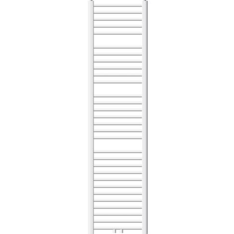 ECD Germany Radiatore da Bagno Calorifero Scaldasalviette 400 x 1800 mm Bianco con Attacco Centrale Termosifone Tipo Scala per Asciugamani con Materiale per il Montaggio e Supporto a Parete