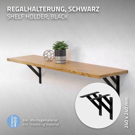 Junmeido Mensole Galleggianti Da Parete In Metallo, 2 Pezzi 30x12x4 Cm, Scaffali Sospesi In Alluminio, Fino A 10kg, Per Bagno Cucina Soggiorno, Colore Nero