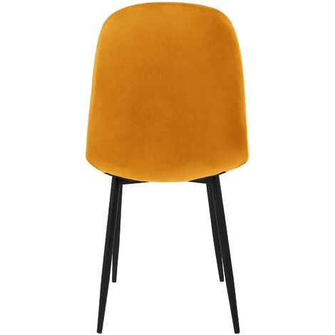 Set 2 Sedie Da Pranzo Arancioni ML-Design - Comode, Imbottite E Con Gambe In Metallo Nero - Foto 13