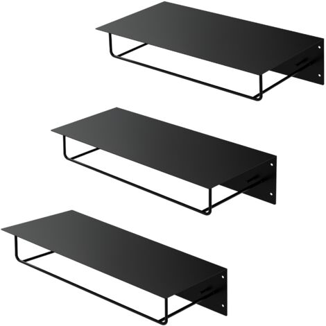 Appendiabiti da parete Skyline nero, 50x15x3 cm, 5 ganci - Qechic