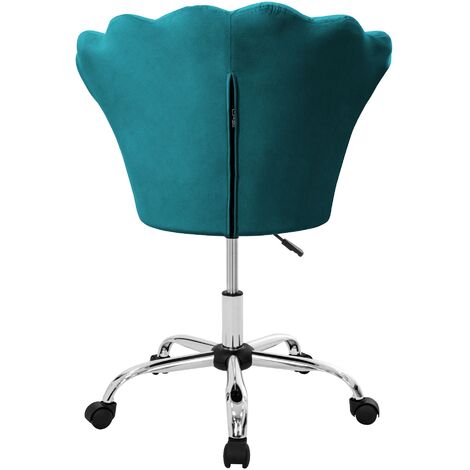 SEPNINE Sedia Ufficio In Velluto Verde Con Rotelle – Ergonomica, Altezza Regolabile, Girevole - 6