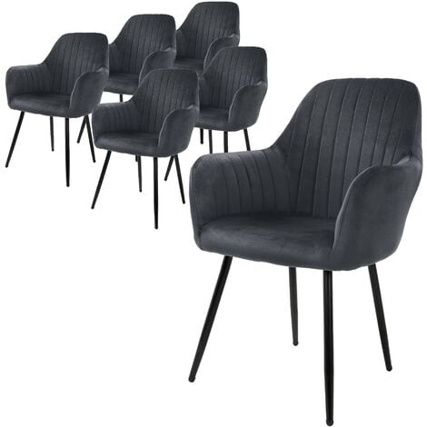 ML-Design Set di Sedie da Pranzo con Schienale e Braccioli