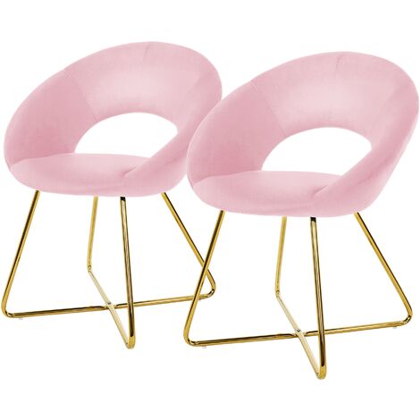 Set di 6 sedie per sala da pranzo, in velluto, per soggiorno, camera da letto, con quattro gambe di supporto in metallo argentato, supporto lombare, beige
