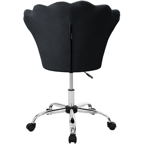 HOMASIS Sedia Da Ufficio In Velluto Verde – Girevole, Regolabile In Altezza, Ergonomica Con Braccioli In Legno, Portata 150 Kg - 4