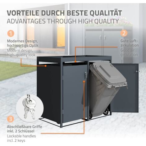 RIVESTIMENTI CESTINO PER Impugnature Resistenti 240 L Sacchetti 315456490426 - Foto 12