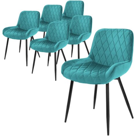 Set 6 Sedie Da Pranzo Con Braccioli Buybyroom, Design Traforato In PP, Gambe In Metallo, Bianche, Impilabili E Facili Da Pulire