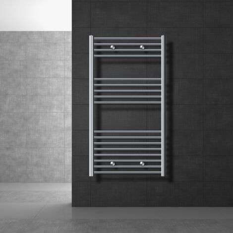 Dritto Riscaldato Portasciugamani Valvole Radiatore Coppia