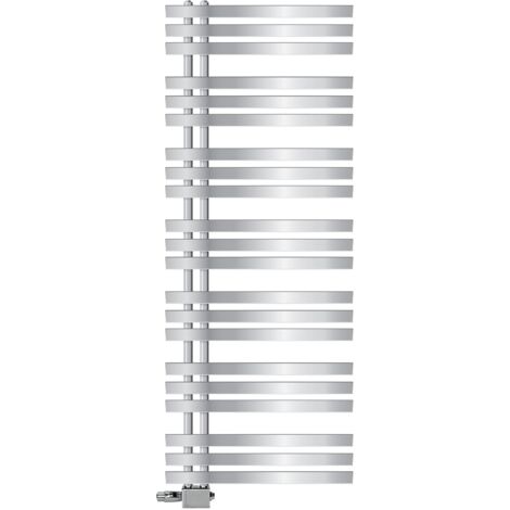 Radiatore Da Bagno Design 500x1600mm Bianco - Scaldasalviette Con Attacco Centrale E Termostato Per Riscaldamento Elegante - Foto 4