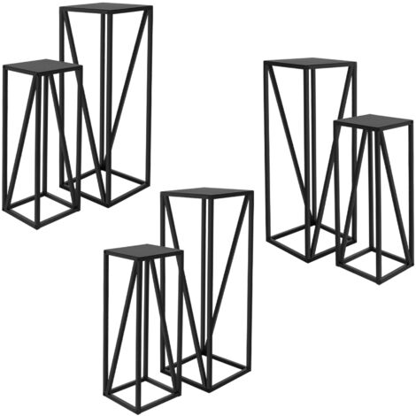 Portafiori con Ruote 83x25x83,5 cm Ferro Nero - Garden