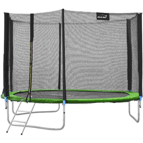 Trampoline De Jardin 305 Cm + Filet De Sécurit JUMPI Taupe Vert 300