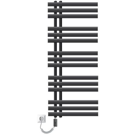 LuxeBath Radiatore Elettrico Iron EM 600x1000 Mm Termosifone In Acciaio Antracite Calorifero Con Elemento Riscaldante 600 W Con Termostato E Display Digitale Scaldasalviette Per Bagno Modalita Timer 86998193