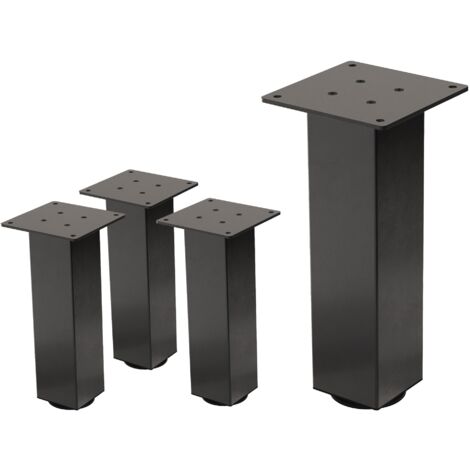 Gambe Regolabili Per Tavolo Fai Da Te - 4 Piedi In Acciaio Inox Da 60mm, Altezza 1100mm
