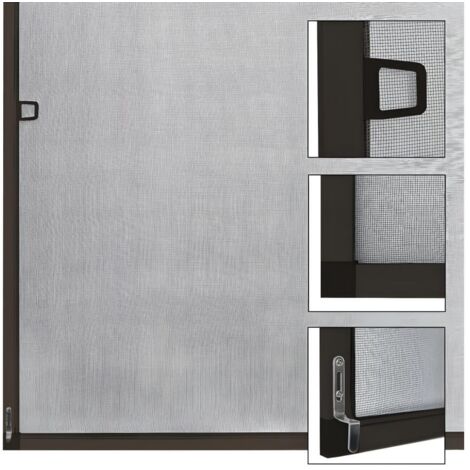 Zanzariera Per Finestre 130x150 Cm - Telaio Alluminio, Montaggio Senza Viti, UV Resistente