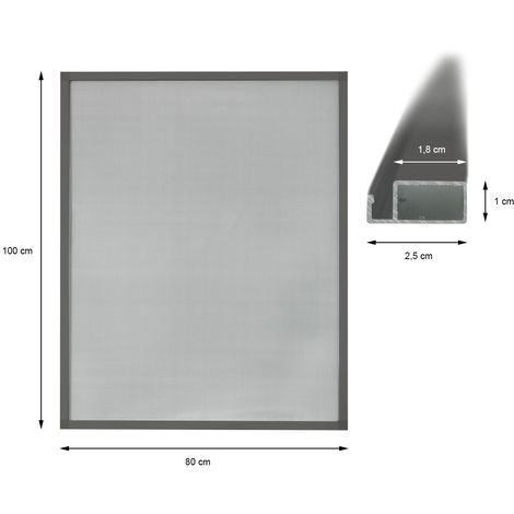 vidaXL Zanzariera Magnetica per Finestre Antracite 120x140 cm