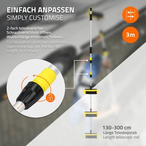 Spazzola Telescopica Da Autolavaggio 300 Cm Alluminio Per Lavaggio Auto Veicoli - Foto 2