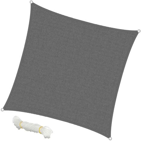 Tenda telo vela ombreggiante ombra quadrata Colore Bianco 5x5 o 3,6x3,6