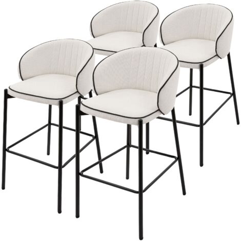 Set 2 Sgabelli Da Bar ML-Design Verde Petrolio | Altezza 76 Cm Con Schienale E Poggiapiedi In Metallo