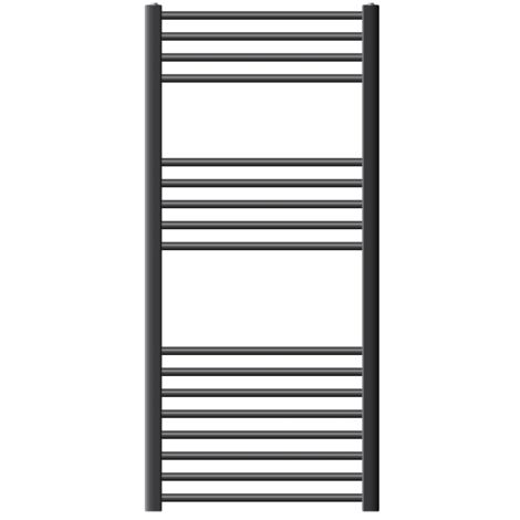 ECD Germany Radiatore Sahara Scaldasalviette Moderno Per Bagno - 600 X 1200 mm - Antracite- Acciaio - Dritto con Attacco Laterale - Radiatore Scaldasalviette Asciugamani Riscaldamento Non Elettrico (1/5)