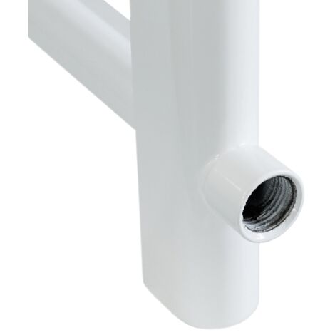 LuxeBath Radiatore Da Bagno Sahara 400x1200 Mm, Bianco, Curvo Con Attacco Centrale Incl Set Di Collegamento Con Termostato 92648996 - Foto 4