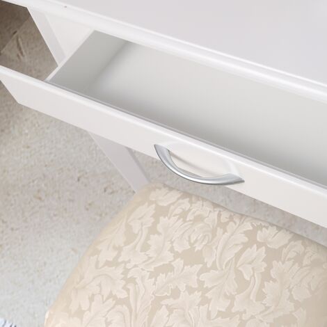 Tavolino da toilette con specchio e LED Tavolino da trucco MDF con 2  cassetti ML-DESIGN