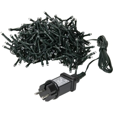 ECD Germany Ghirlanda Luminosa con 180 Lampadine a LED in PVC Verde Scuro 585 x 52 cm IP44 Bianco Freddo 6m Catena Decorativa Luci Natale Decorazione Natalizia per Casa Giardino Feste Interno/Esterno (1/5)
