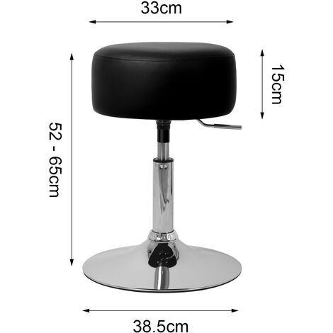 ML-Design Sgabello Rotondo Ø 33 cm Altezza Regolabile con Levetta 52-65 cm  Senza Schienale