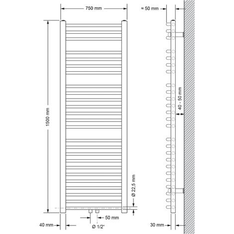 Ecd Germany Radiatore Da Bagno Radiatore Scaldasalviette Radiatore