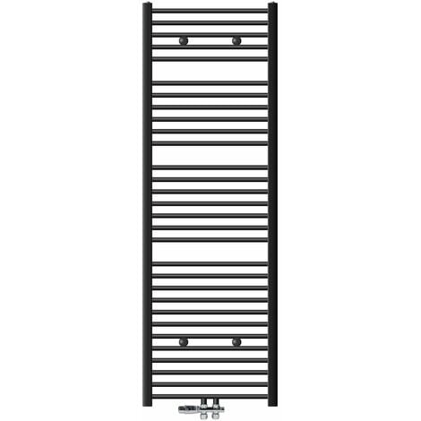 ECD Germany Termoarredo Scaldasalviette Asciugamani da Parete 600 x 1200 mm  Calorifero Antracite Attacco Centrale 50