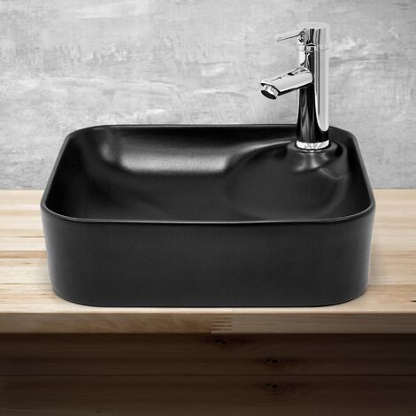 Sanitari Bagno Lavabo A Bacinella Tondo 41,6 Cm In Ceramica Bianco Opaco Da Appoggio Lavandino Bagno - 4