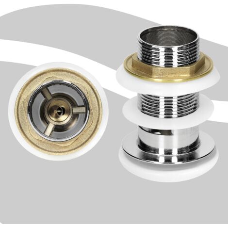 Tappo Universale Per Lavabo E Bidet - Cromato, Valvola Click Clack, Senza Troppopieno - Foto 6