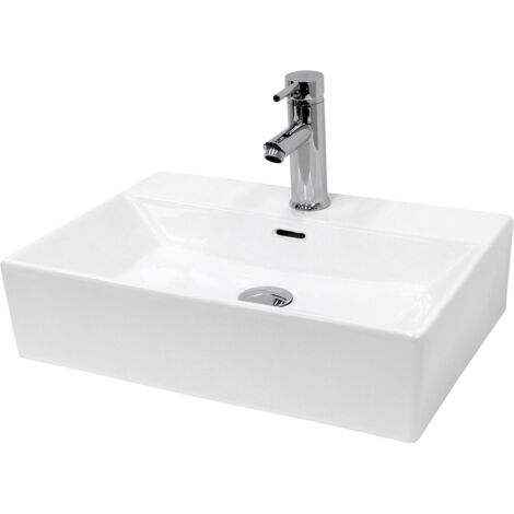 ecd-germany-lavabo-da-appoggio-con-set-di-scarico-415-x-360-x-130-mm