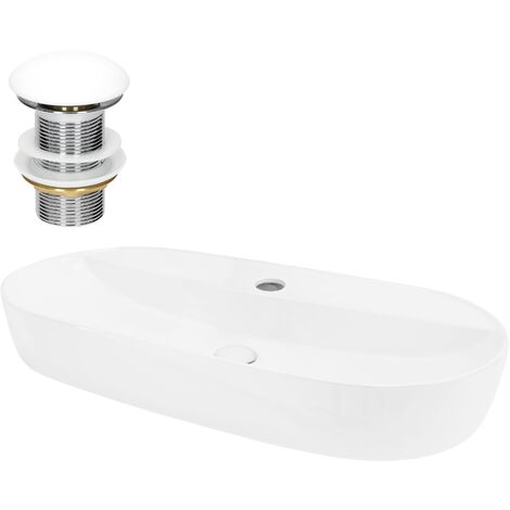 Lavandino A Colonna In Ceramica Bianco - Lavabo Autoportante Per Bagno, 58x47 Cm - Foto 4