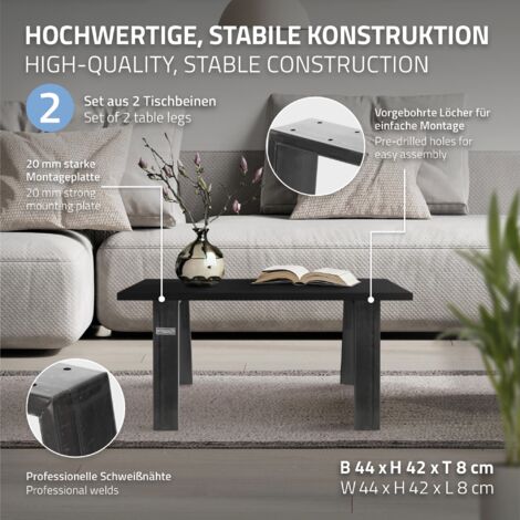 Supporto Per Piante Loft Fiorino In Metallo E MDF: Design Minimalista Nero (22x42x80 Cm) - 3