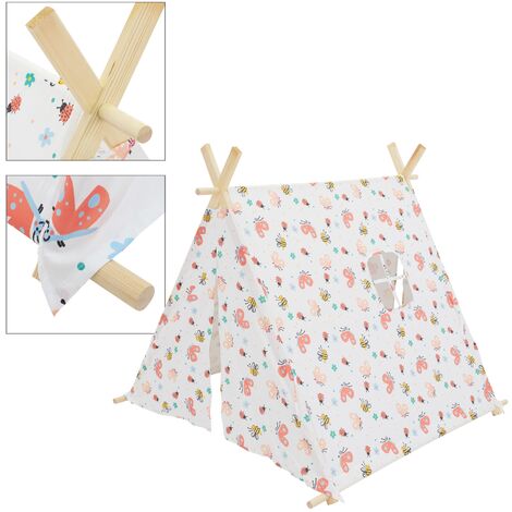 Tenda da gioco indiana per bambini in tepee grigio con stelle ECD Germany