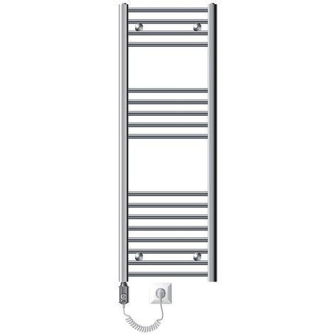 Radiatore Scaldasalviette LuxeBath Sahara - Acciaio Antracite, 400x1200 Mm, Attacco Centrale, Moderno