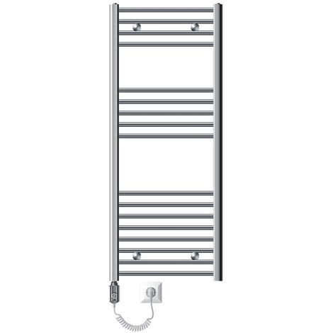 LuxeBath Radiatore Da Bagno Elettrico 400 X 1800 Mm Cromato Curvo Con Attacco Laterale Incl Asta Riscaldante 900w Cromato Radiatore Asciugabiancheria Radiatore Scaldasalviette Termosifone 78696212