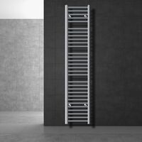 ECD Germany Radiatore Scaldasalviette Elettrico 900W Termoarredo da Bagno Moderno in Acciaio Cromato Dritto con Attacco Laterale 300x1800 mm Scaldasalviette Asciugabiancheria 300x1800 mm 900W 