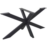 ML-Design Base Tavolo Telaio Gambe a Croce Spider 78 x 71 x 120 cm Struttura Scrivania Tavolo da Pranzo Tavolino da Salotto Caffè Ufficio Lavoro Design Industriale Piedi Mobili Fai da Te Metallo Nero