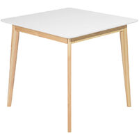 Table de salle à manger carrée en bois blanc 2260